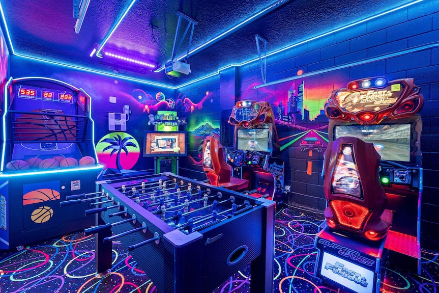 Retro arcade room